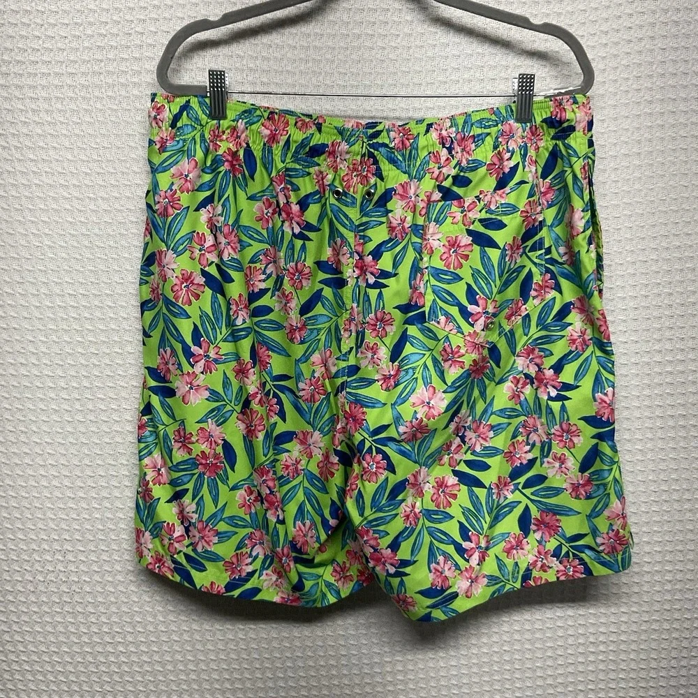 NEW Lands' End Mens 7,5 Inch Volley Swim Trunk Shorts Size XL Bright Floral Mesh